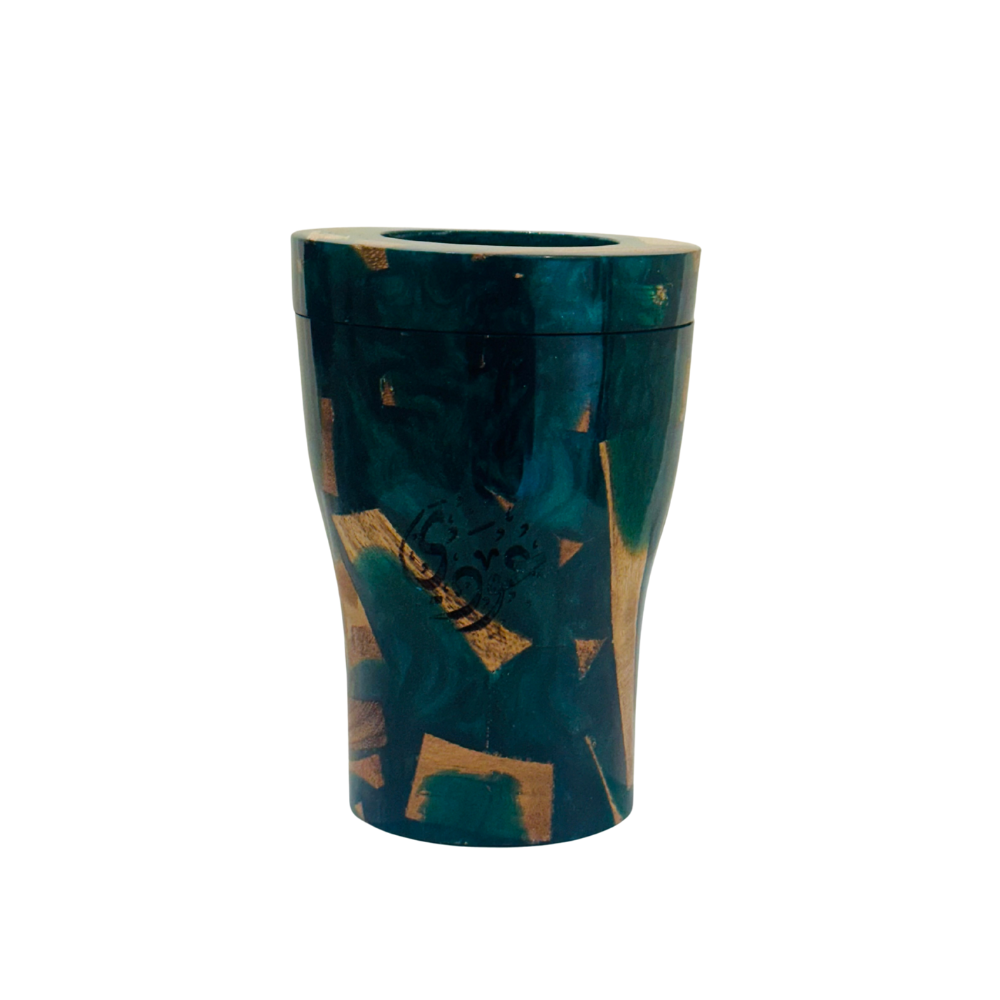 Luxury Resin & Wood Burner | Green | 9"