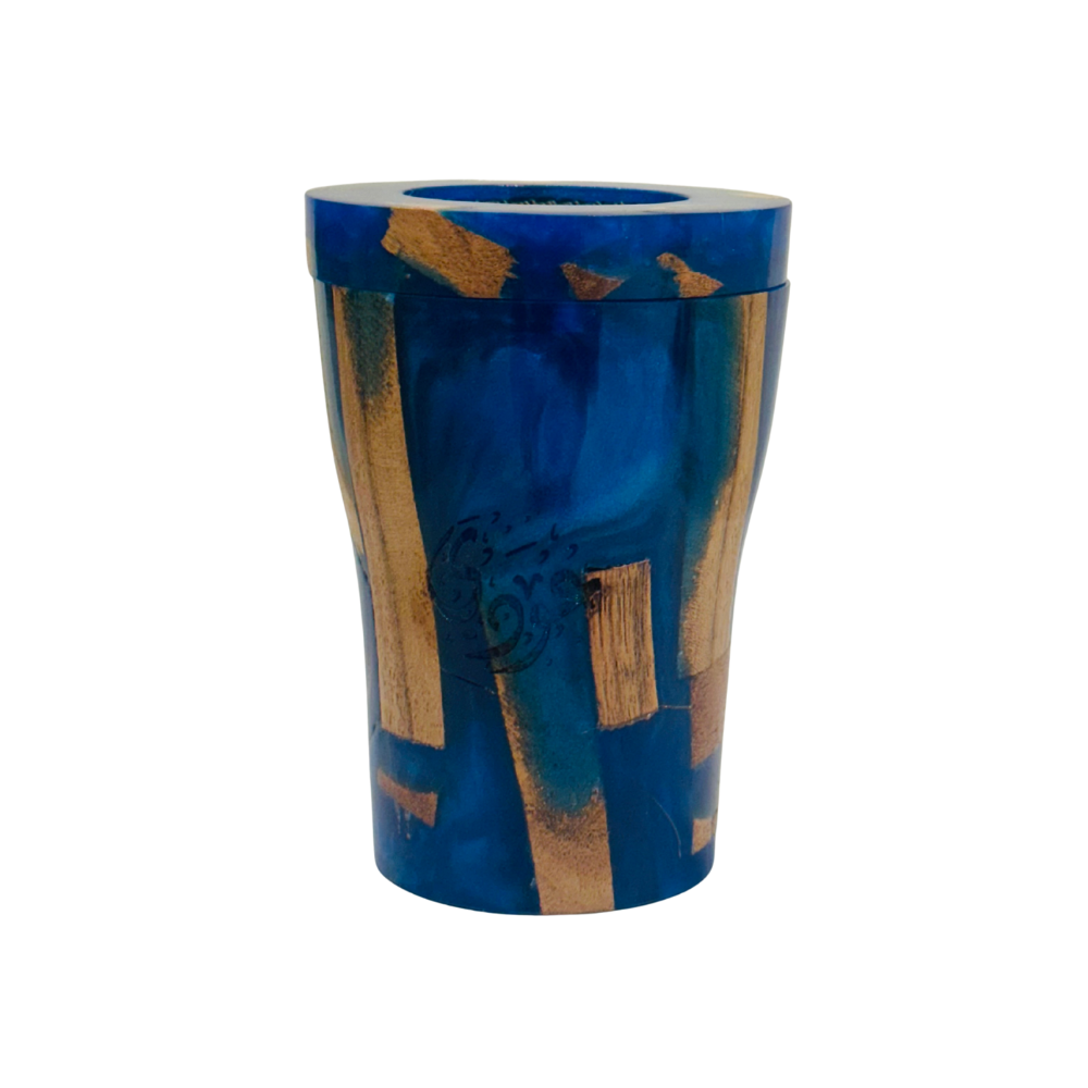 Luxury Resin & Wood Burner | Blue | 9"